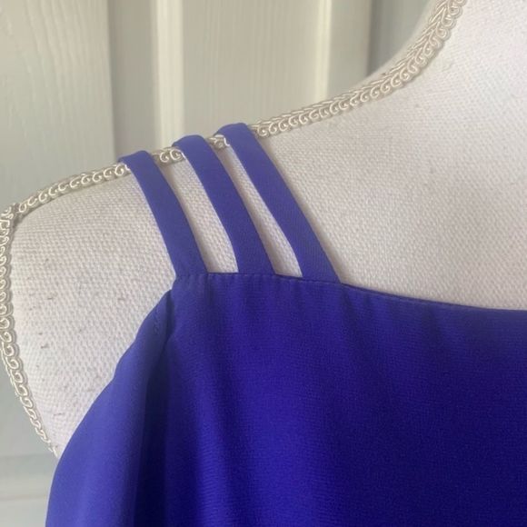 Amanda Uprichard Silk Cold Shoulder  Ruffle Dress - Picture 2 of 7